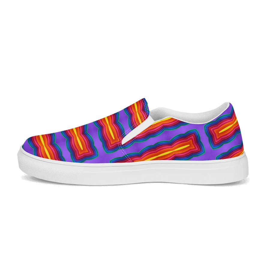 Vivid Mosaic Pattern -Women's Slip-On Canvas Shoes product image (7)