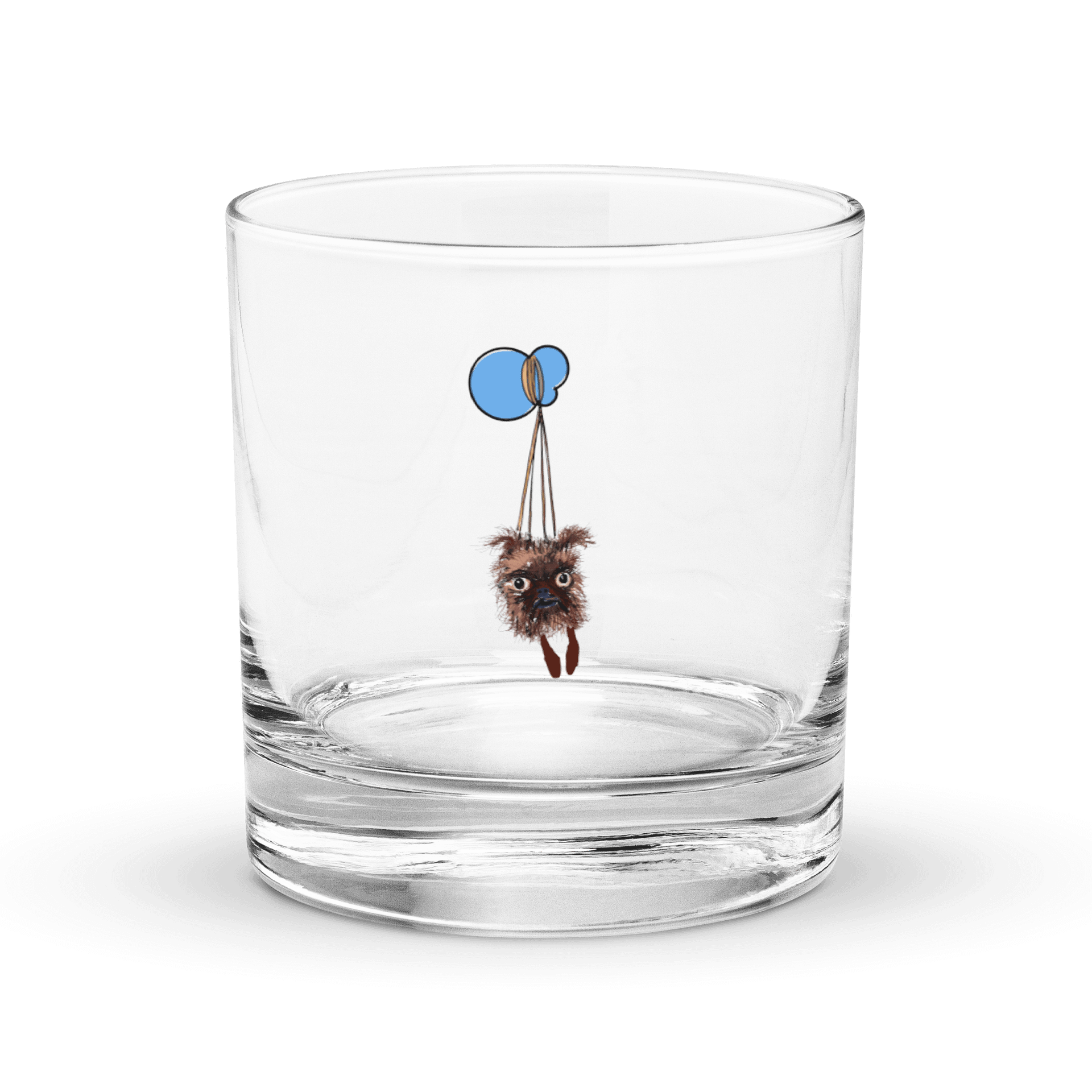 Brussels Griffon Cloud Rocks Glass product image (1)
