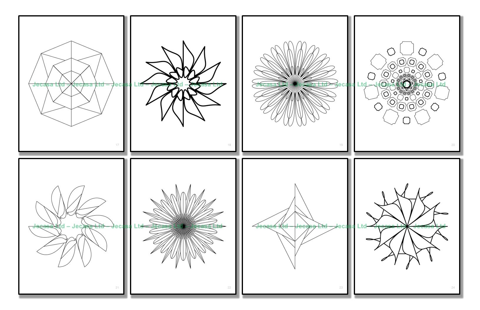 100 Geometric Mandala Coloring Pages | PDF | Digital File | Series GM2025 Vol. 6 product image (5)