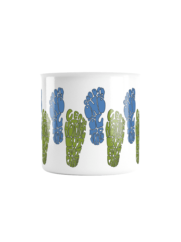 Bilingual Footprints enamel mug product image (2)