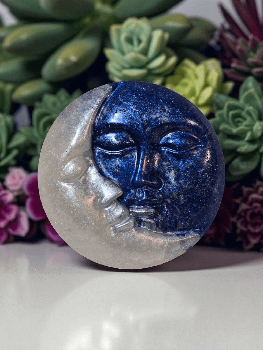 Blue & White Faces of Nature Car Vent Clip product image (1)