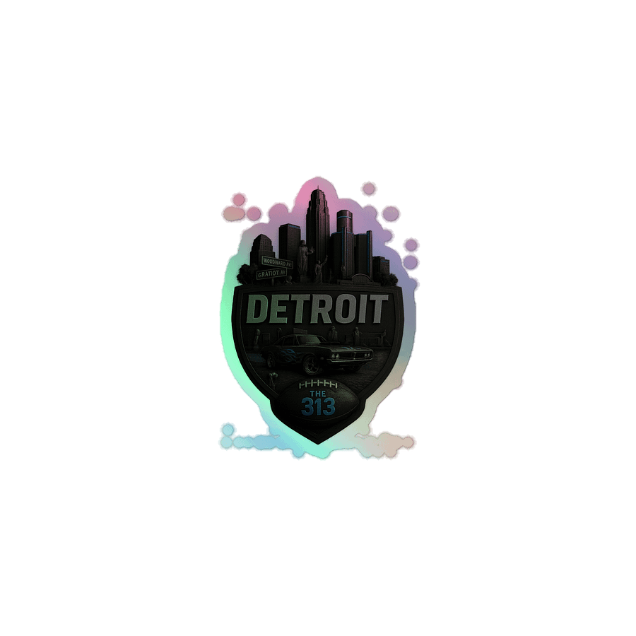Detroit Flame Holographic Sticker Sheet product image (1)