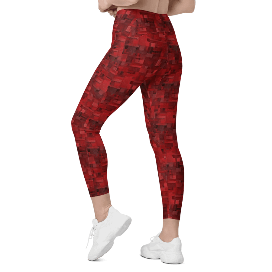 Limited Edition Passion Red Crossover Leggings with Pockets product image (12)