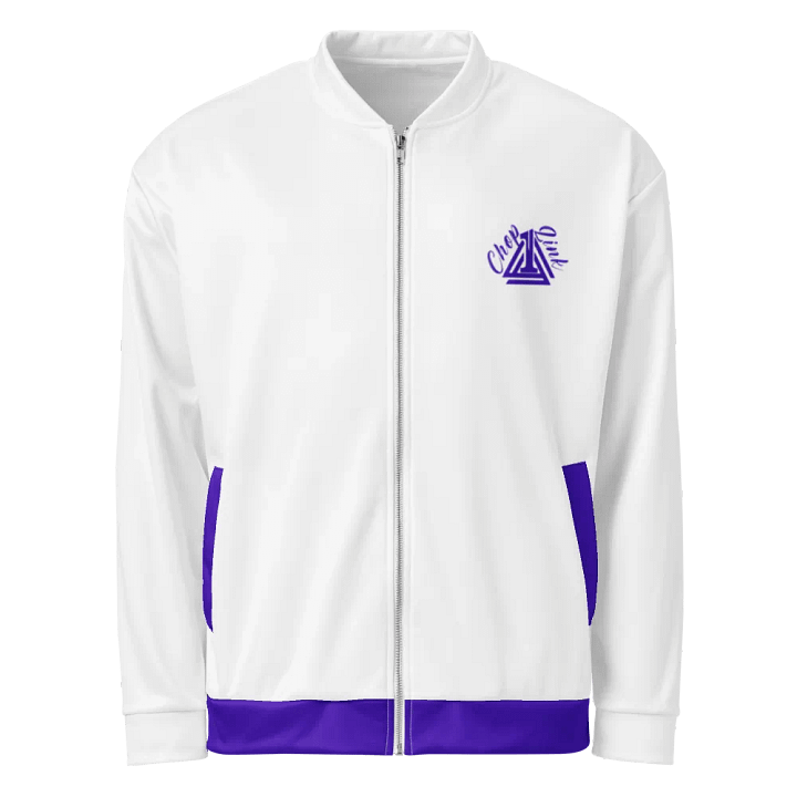 White and Blue Royalty Bomber Jacket product image (1)