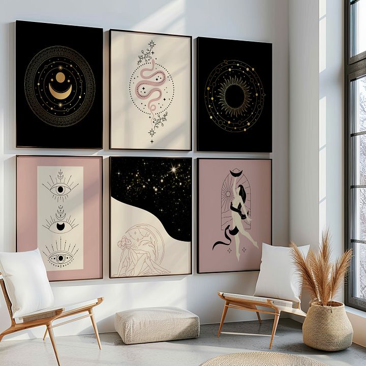 Blush Witchy Gallery Wall Set of 6 DIGITAL Prints product image (1)