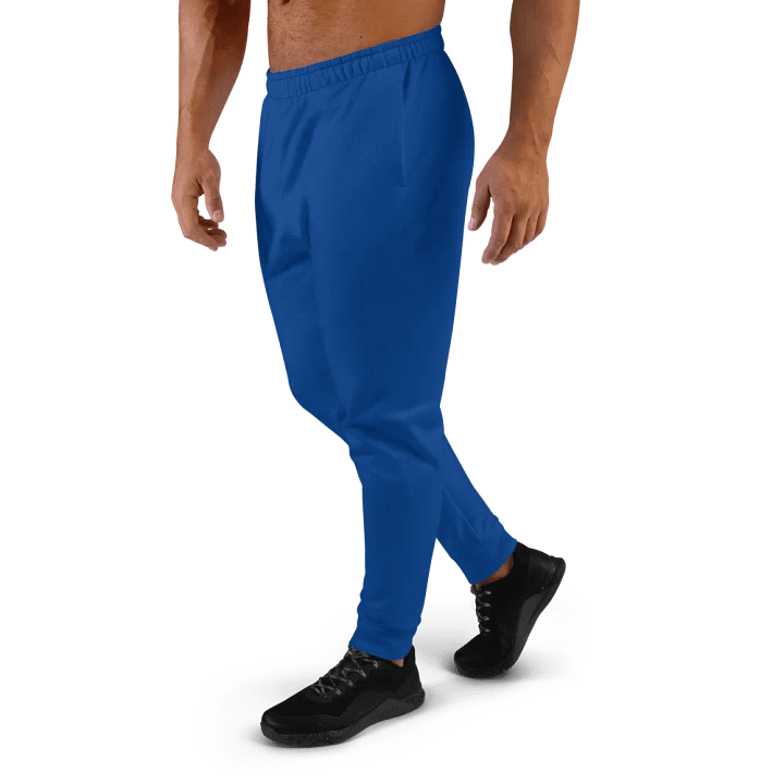 Plain Navy-Blue Light Summer Recycled Polyester Premium Men's Joggers by Treasure Pie product image (2)