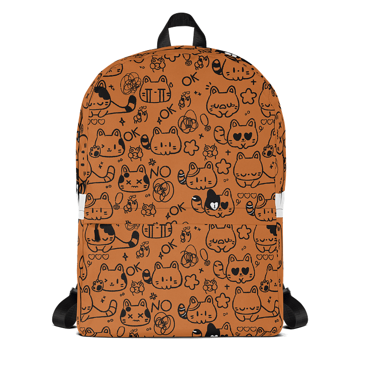Cat Doodle Pattern – Orange Cute Kitty Design product image (1)