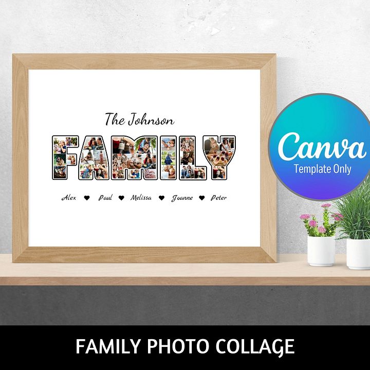Family Photo Collage Canva Template product image (1)