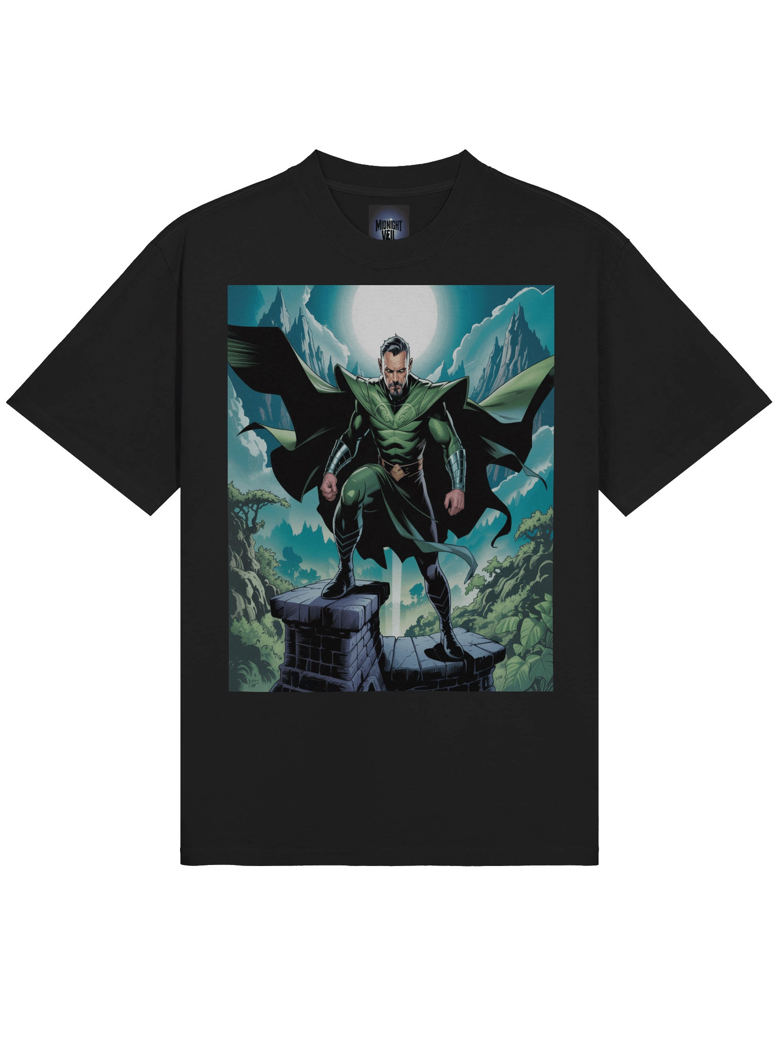 Eternal Shadows: Ra’s Al Ghul Inspired Oversized Faded T-Shirt product image (5)