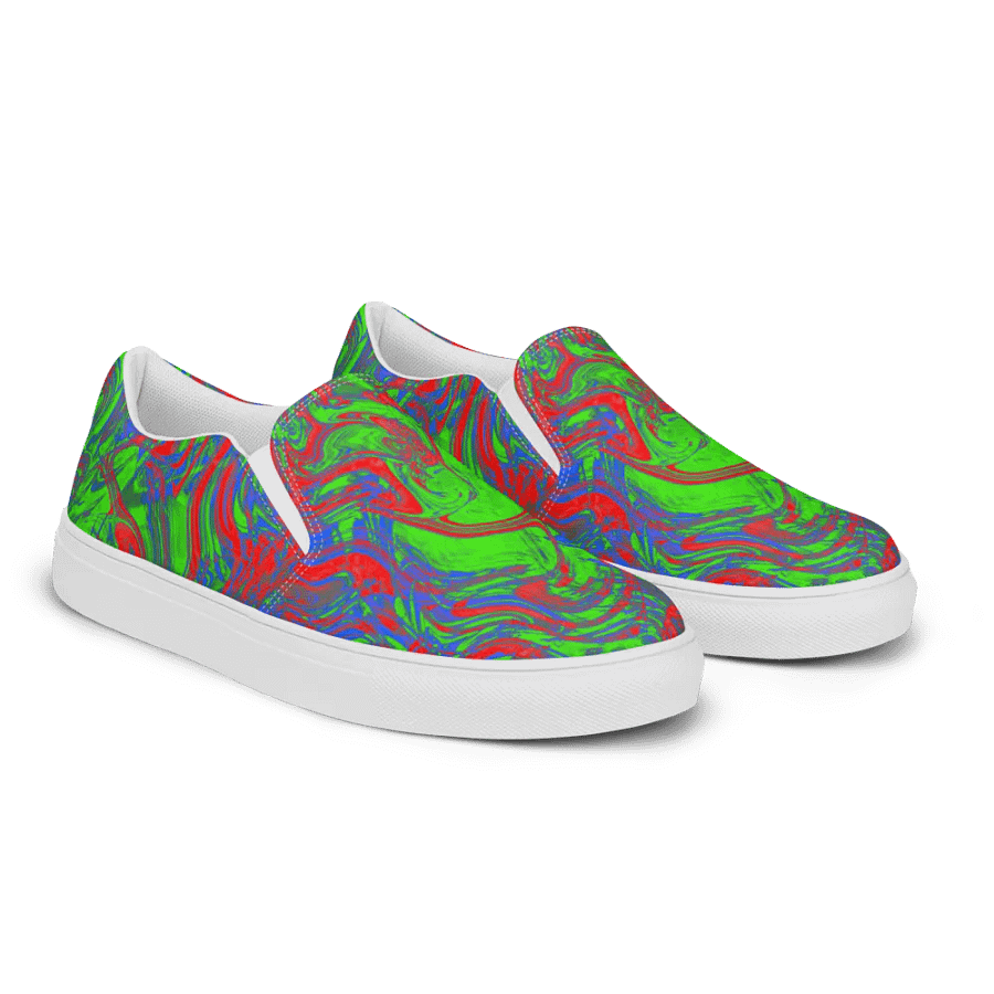 Chaos Wave Men's Slip-On Canvas Shoes product image (6)