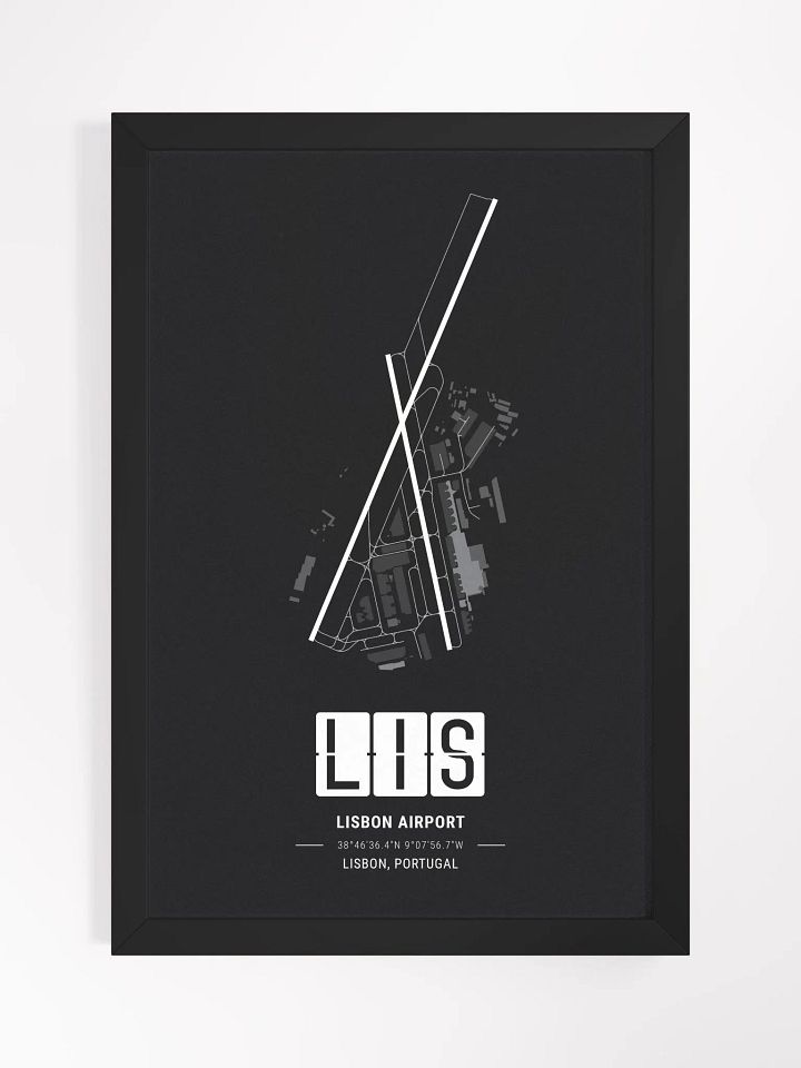 Framed Airport LIS Premium Map On Matt Paper product image (1)