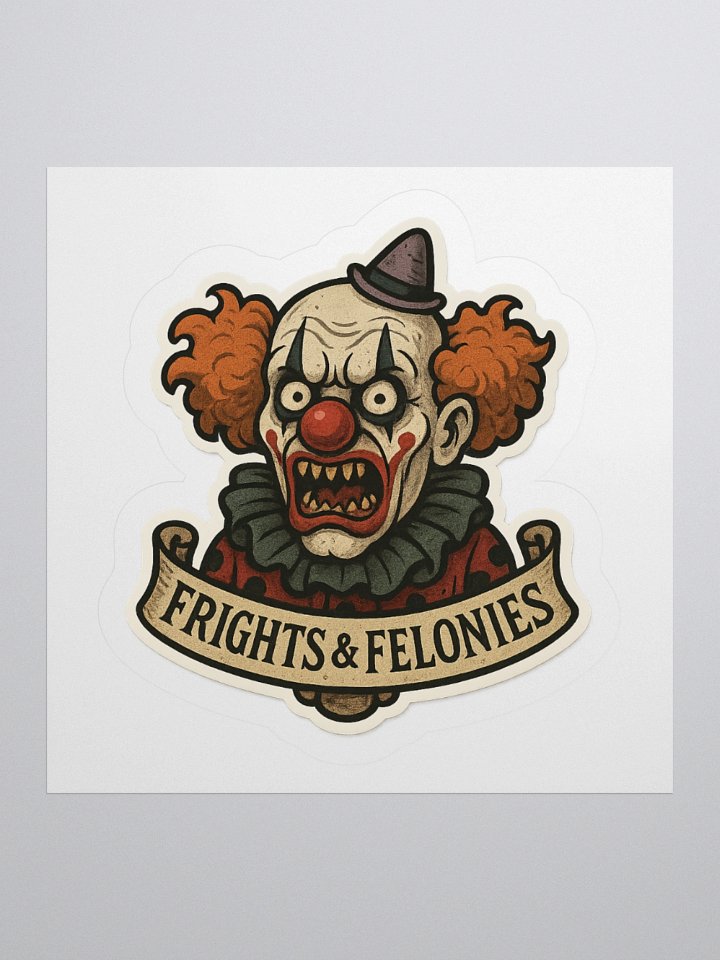 Creepy Clown Frights Kiss Cut Stickers product image (2)