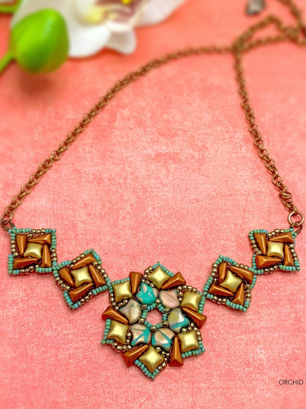 Beading Pattern – Canyon Falls Vexolo and WibeDuo Necklace product image (2)