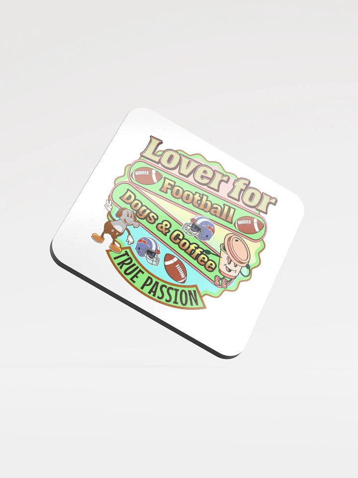 Lover For Dogs Coffee Football Passion Trio Cork Coasters product image (2)