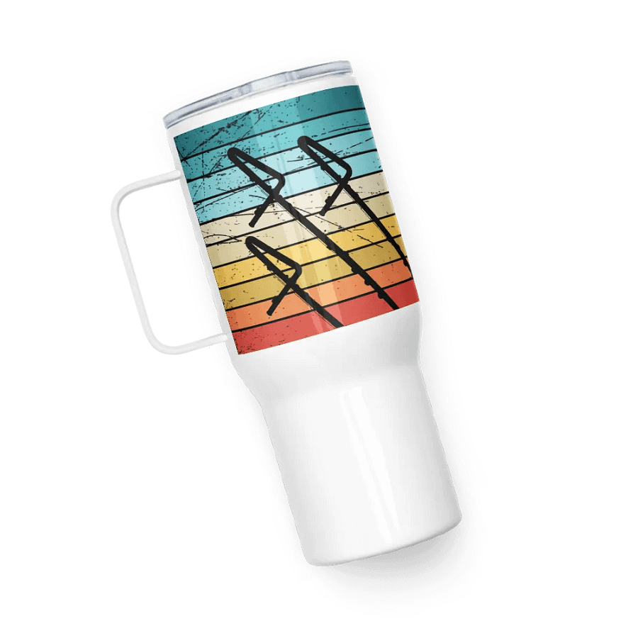 Retro Abstract Flute Stainless Steel Travel Mug - Contra product image (5)