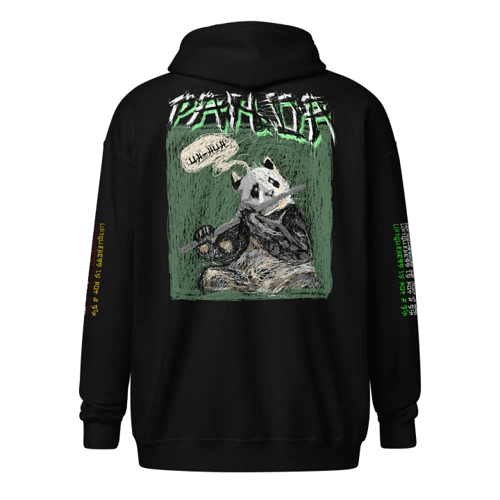 Uh-Huh Panda Scribble Art (Gildan Unisex Heavy Blend Zip Hoodie) product image (1)