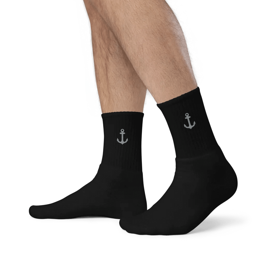 "Anchor" Embroidered Crew Socks product image (5)