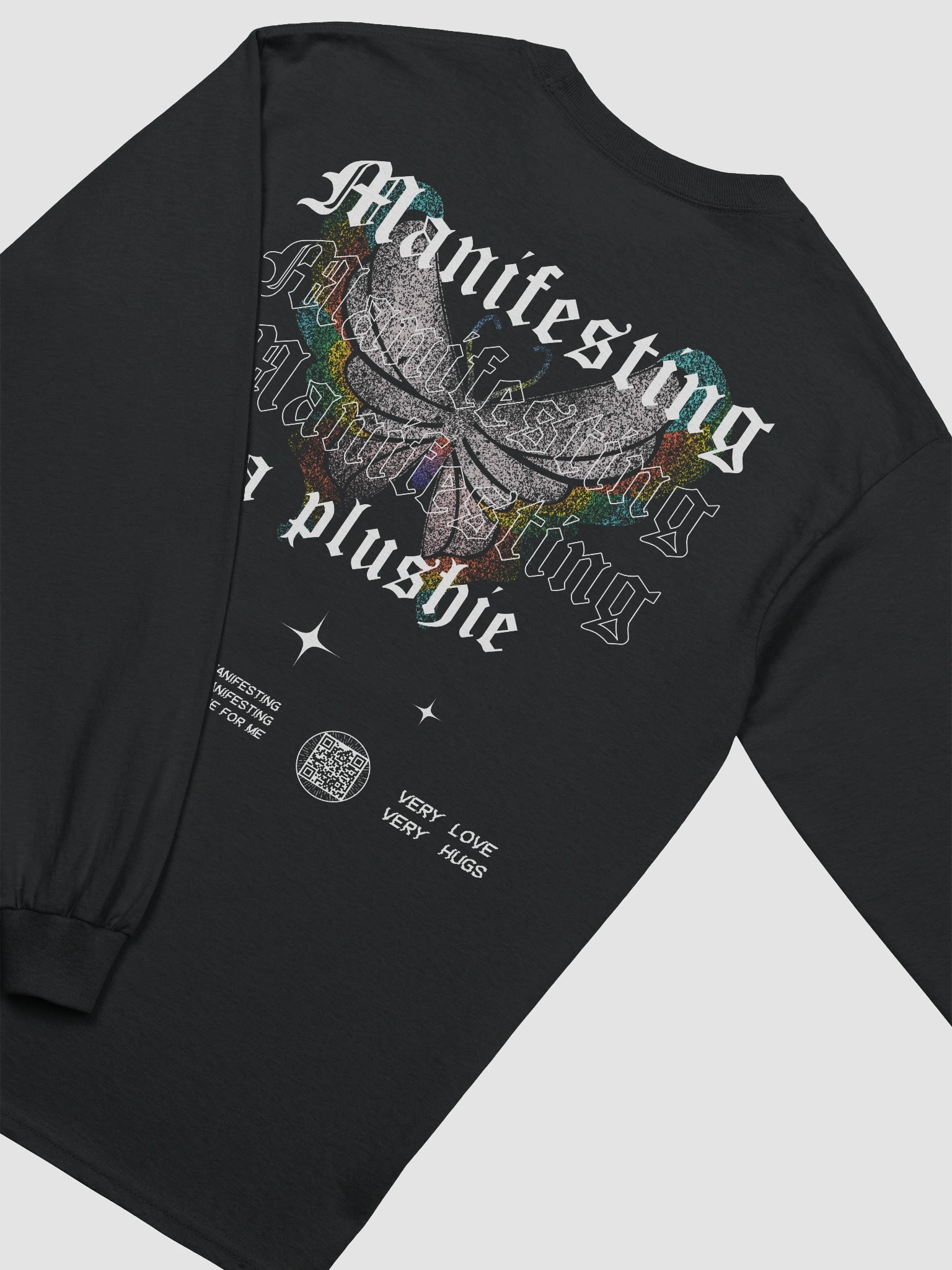 Clean Sleeves Manifesting a Plushie Long Sleeved Tee - Grunge Butterfly Edition product image (2)