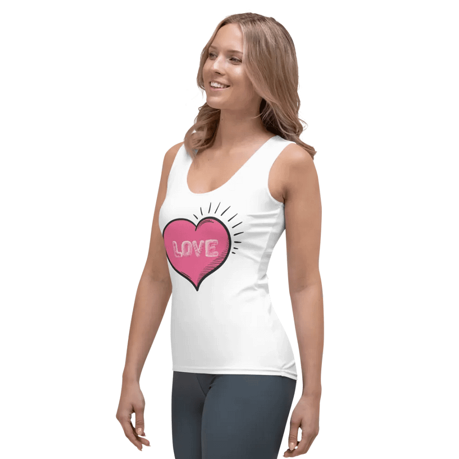Fluffy Pink Love Women's Tank Top product image (7)