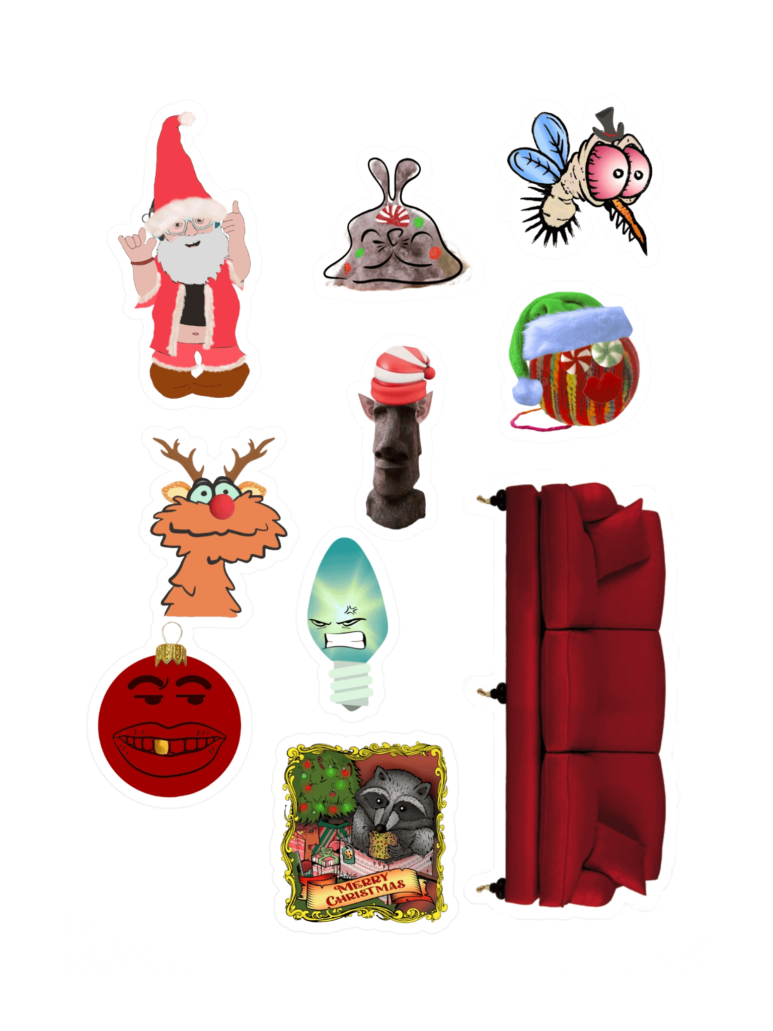 Christmas Couch Homies Sticker Sheet product image (3)