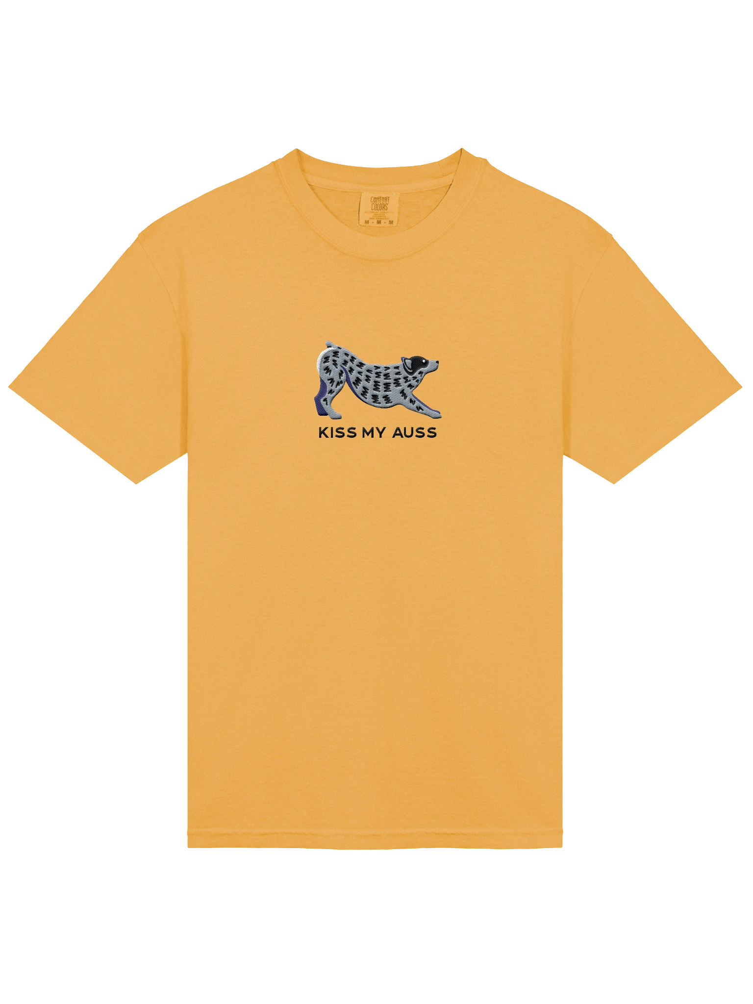 Kiss My Auss T-Shirt(Embroidered) of an Australian Cattle Dog(Blue Heeler) product image (23)