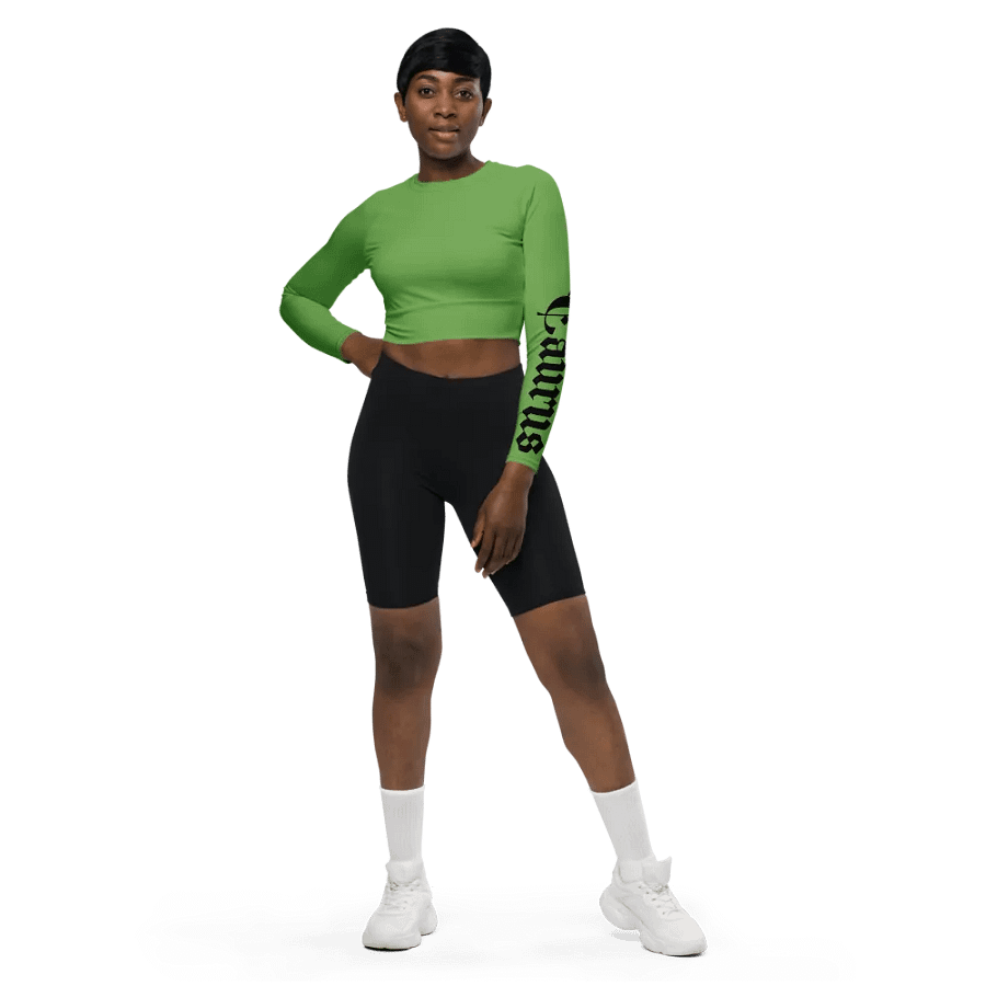 Taurus All-Over Print Long Sleeve Crop Top product image (1)