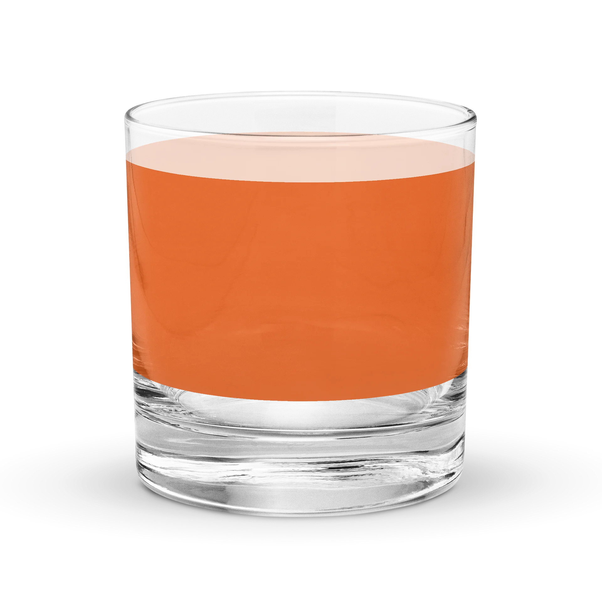 Orange Stripe 1960's Retro Minimalist Old Fashioned Rocks Glass product image (2)