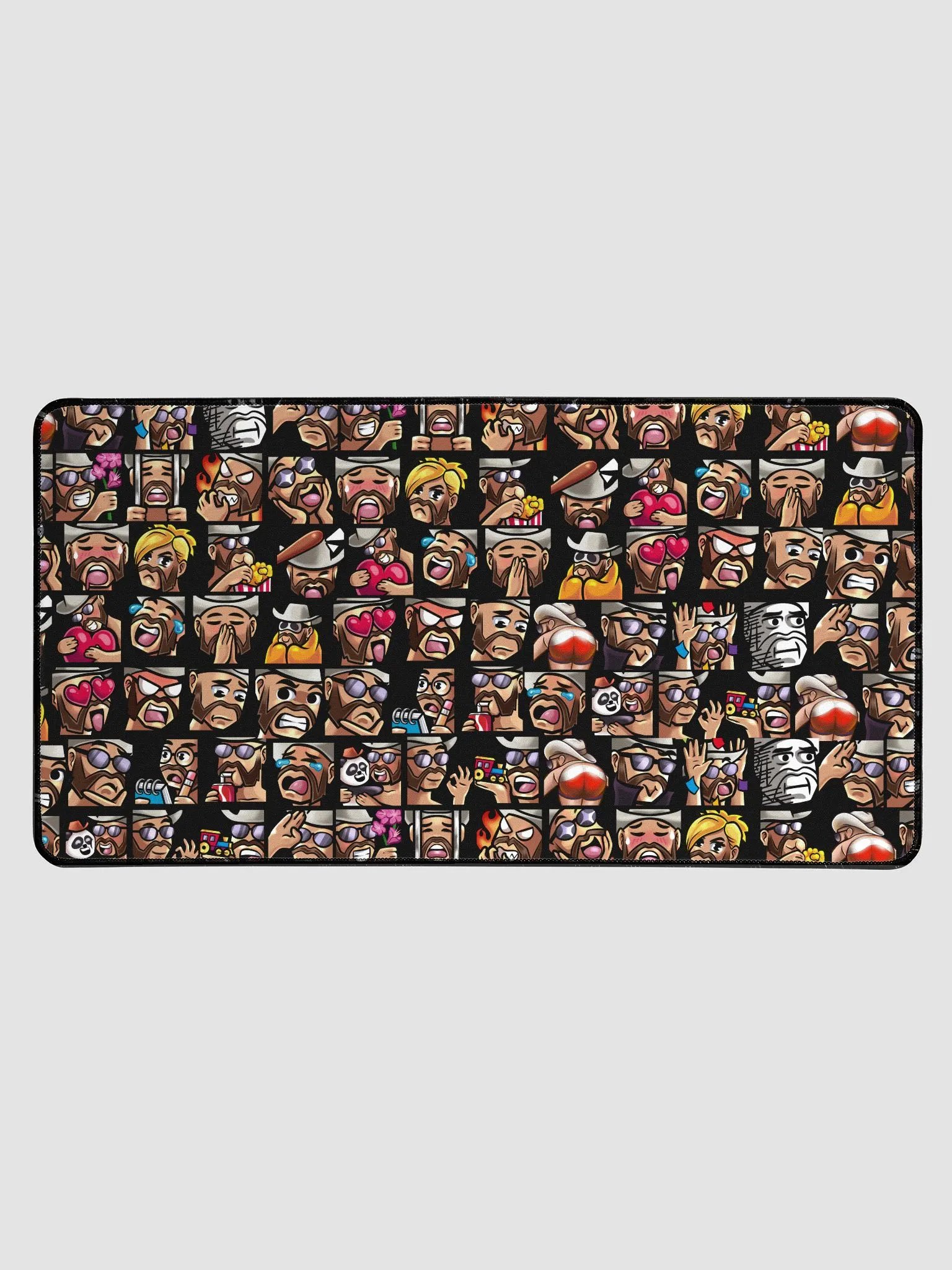 KJ Emotes Desk Mat - Black product image (1)