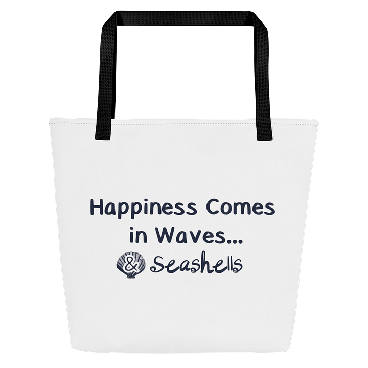 Happiness Comes in Waves…& Seashells | Coastal Tote Bag | Monique Faella Designs™ product image (4)