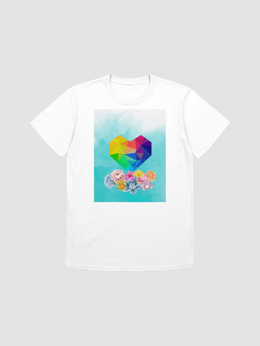 Crystal Heart and Floral Fusion T-shirt - Unisex - 100% Cotton product image (3)