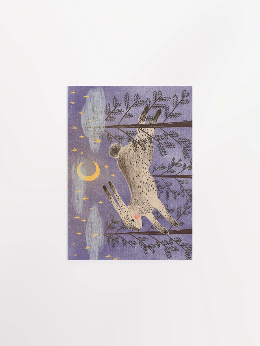 moonlight hare in the woods product image (1)