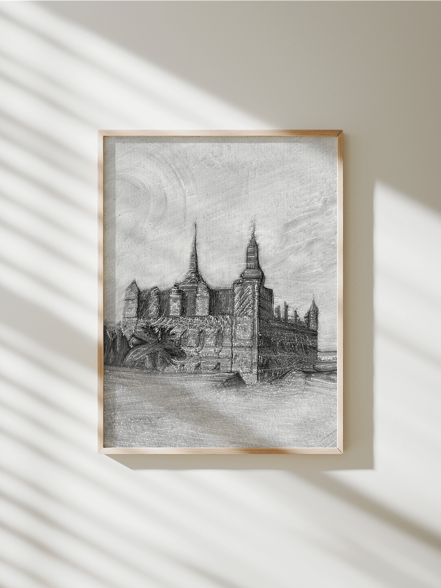 Kronborg castle - Pencil sketch - Portrait product image (4)
