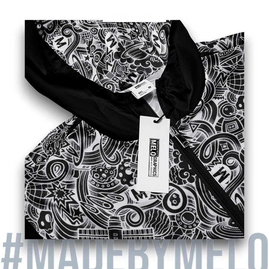 Dark Space Scribble - Ultimate Windbreaker Jacket | #MadeByMELO product image (8)