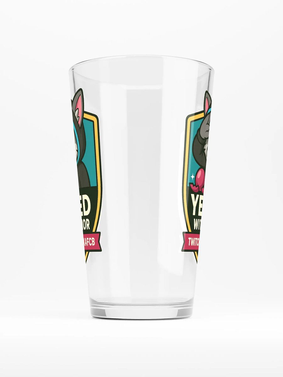 "YEETED WITH HONOR" PINT GLASS – Official Stream Mascot Edition product image (2)