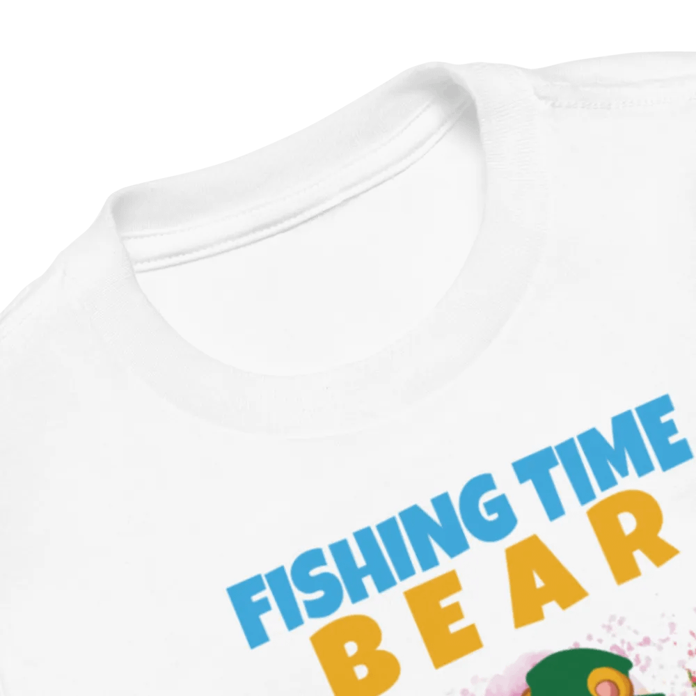 Bear Fishing Time Cute Colorful Funny Bella + Canvas Toddler T-Shirt – Funny Shirt & Gift for Kids product image (9)