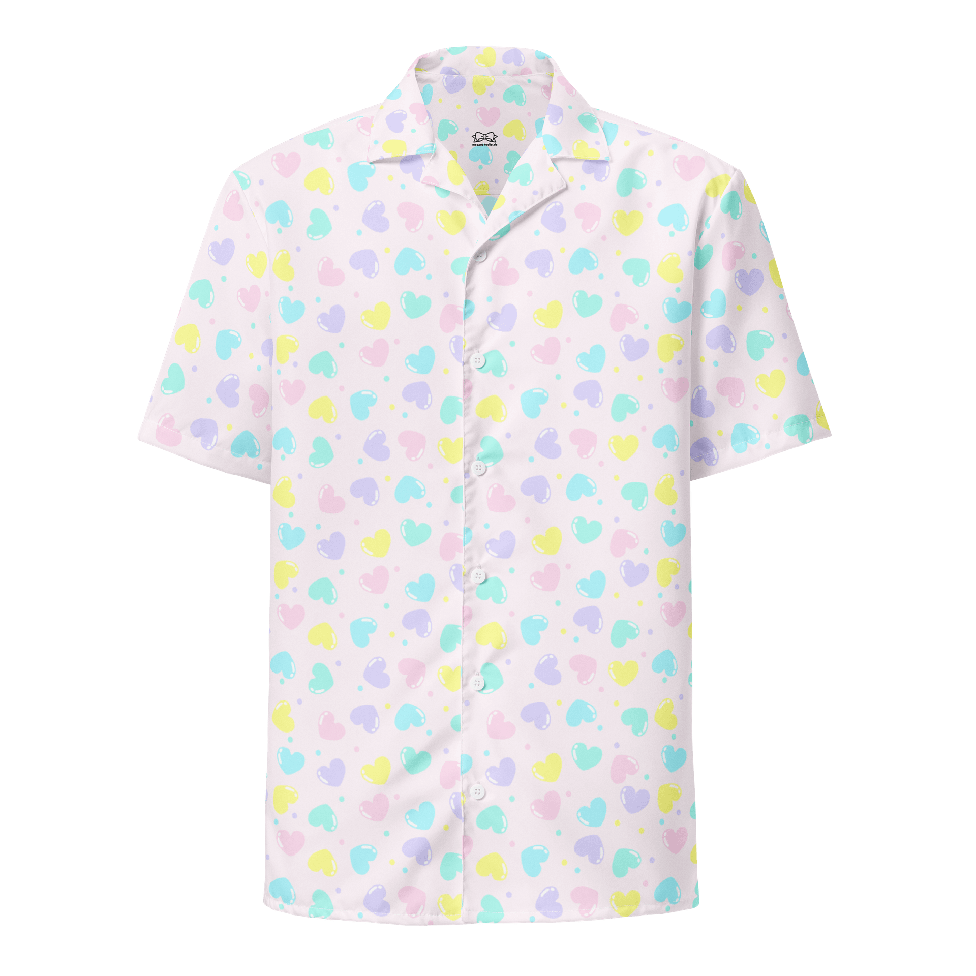 Pastel Love (Pink) button up shirt product image (1)