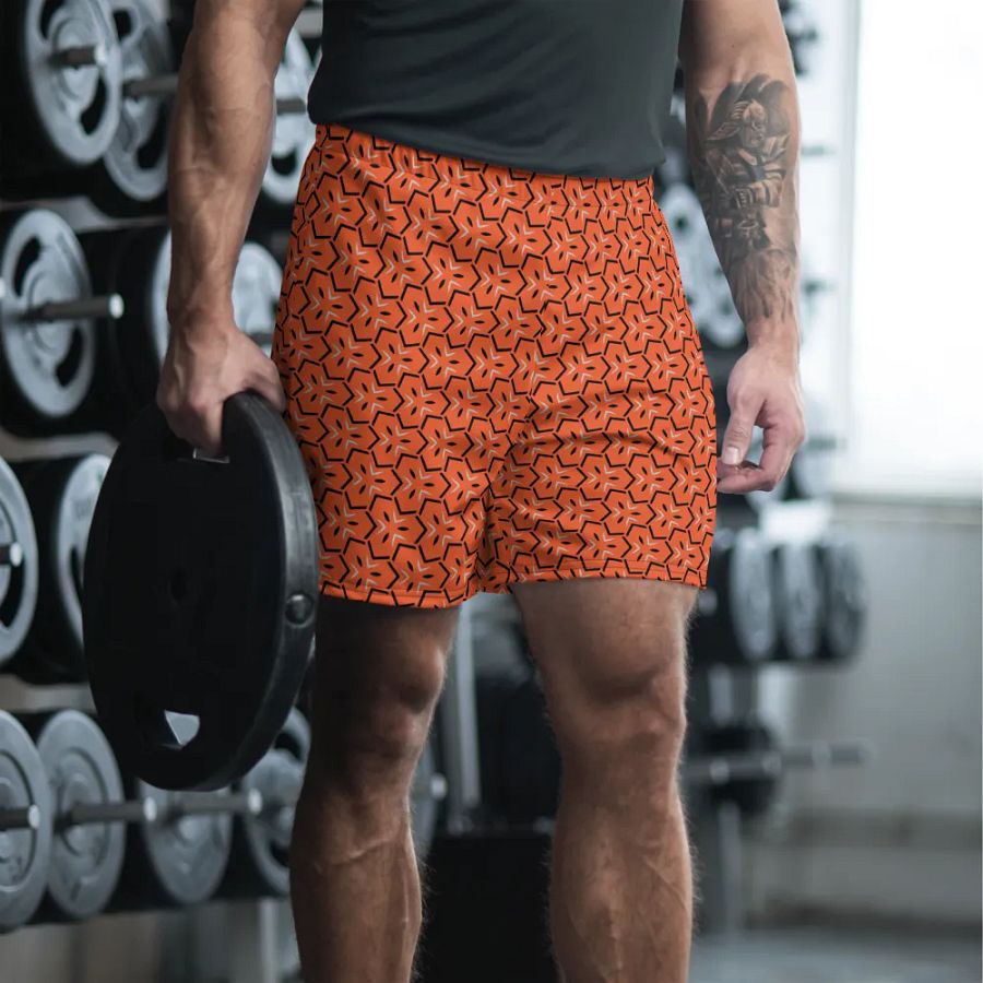 Onyx & Ember Geometric All Over Print Unisex Athletic Long Shorts product image (4)