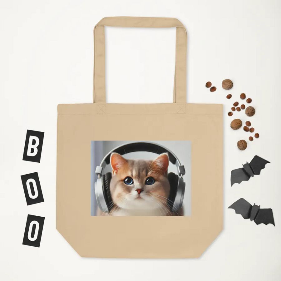 Purrfect Groove Cat Tote Bag product image (6)