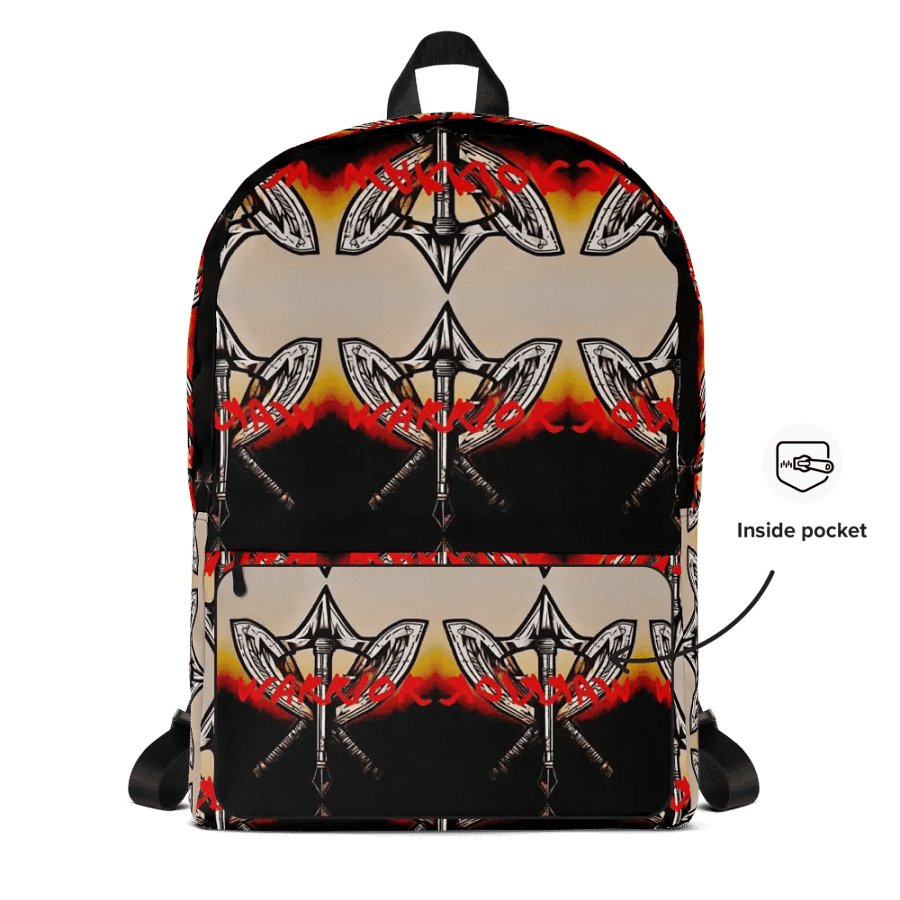 Warrior's Emblem All-Over Print Backpack product image (4)