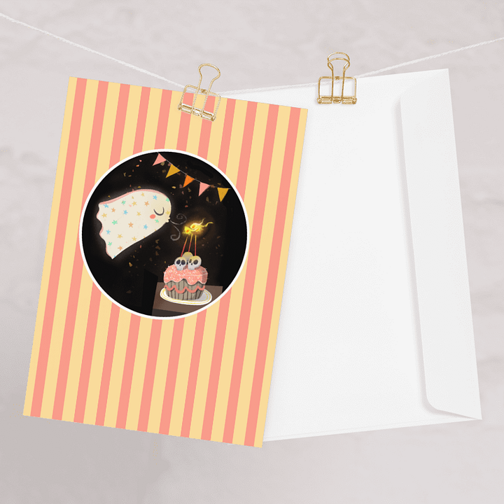 Little Ghost Birthday Cake - Greeting Card product image (1)