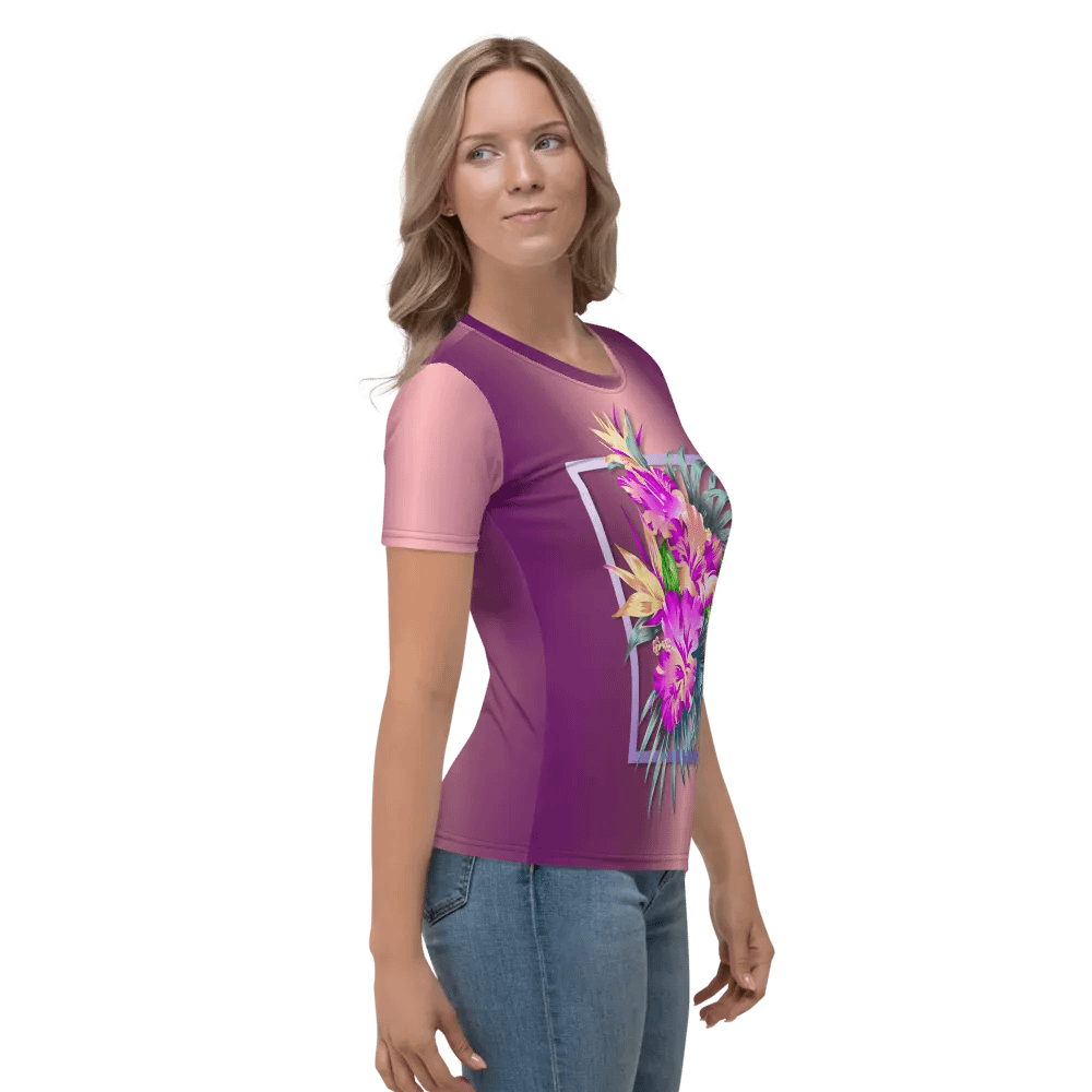 Tropical Floral All Over Print T-shirt product image (4)