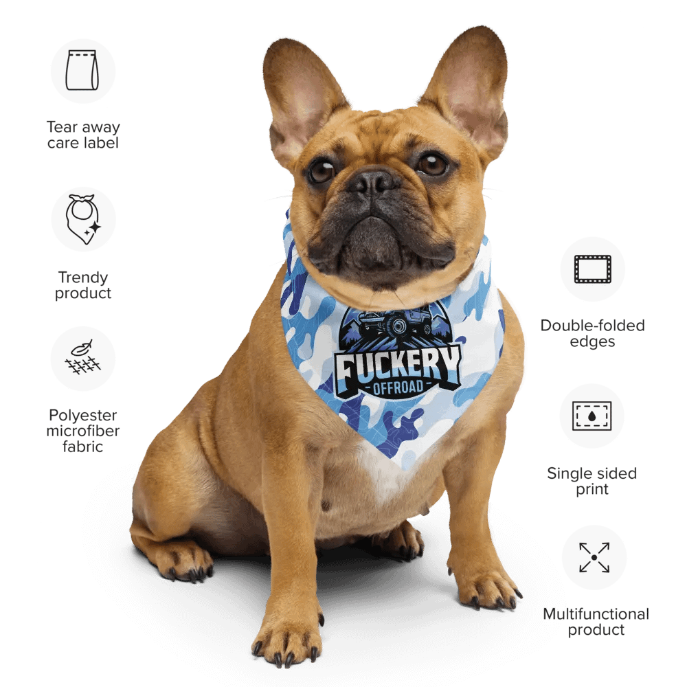 Fuckery Offroad Camo Topo Bandana - Blue product image (2)