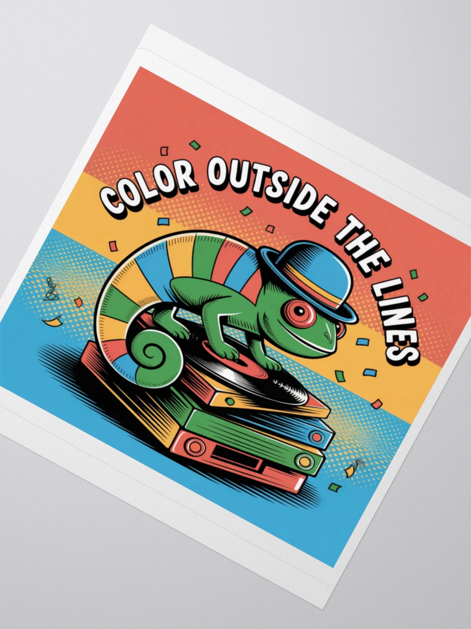 Color Outside the Lines Sticker - Exclusive Chameleon Design product image (5)