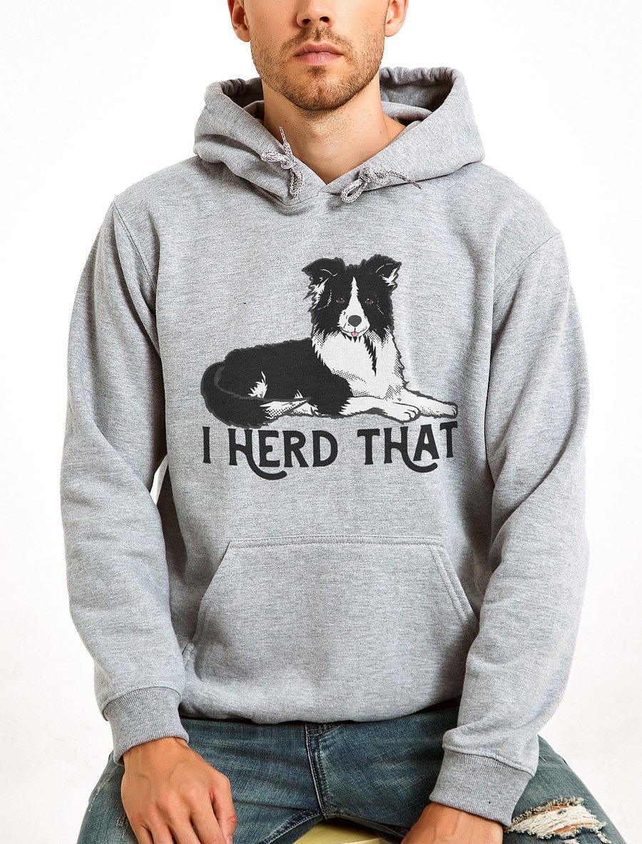 I Herd That Border Collie Hoodie | Hooded Sweatshirt for Border Collie Dog Owners product image (22)