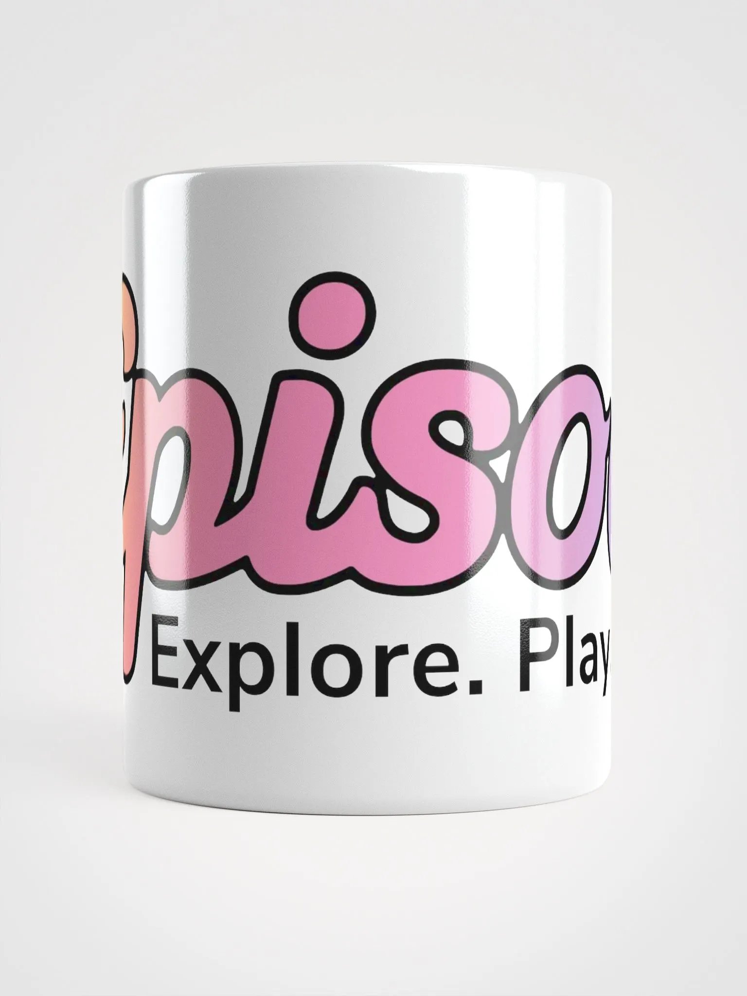 Episode White Glossy Mug With Gradient Logo product image (5)
