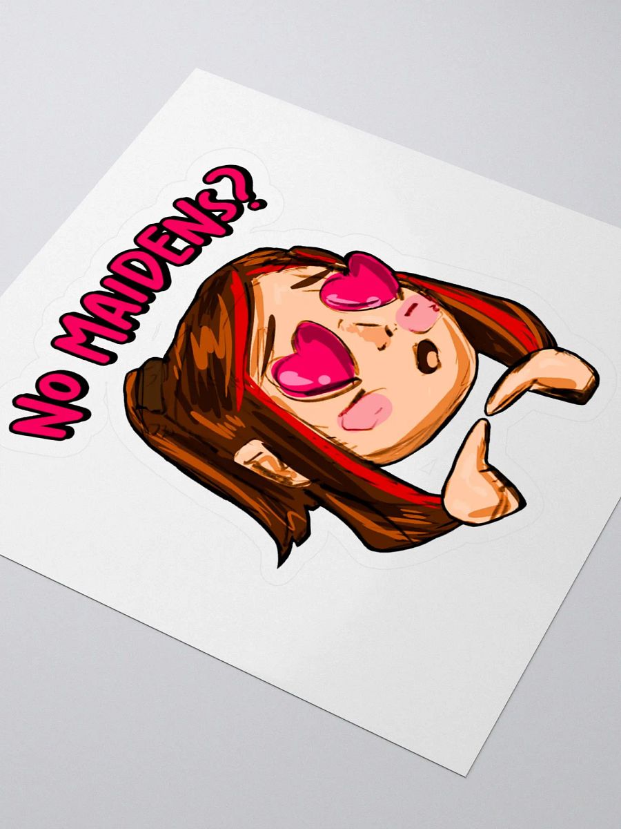No Maidens, Human1? || Kiss Cut Sticker product image (3)