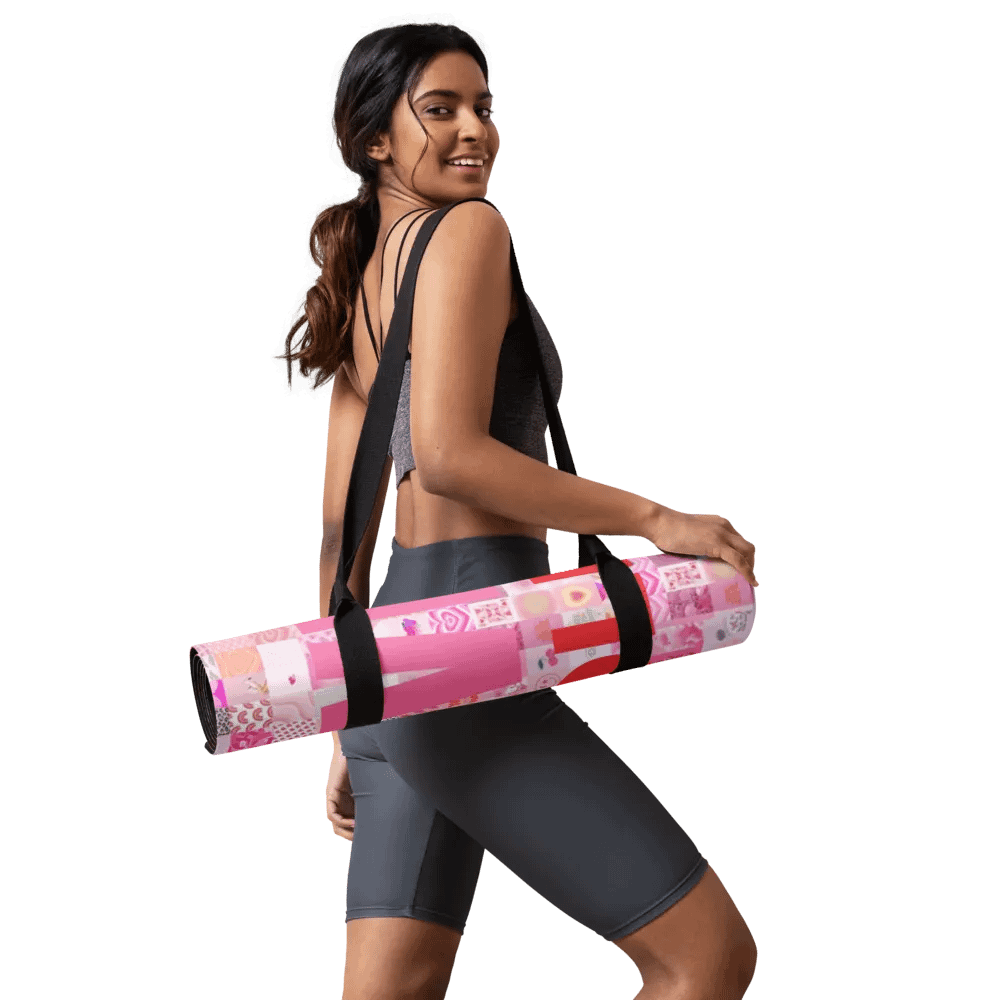 Live bold pink yoga mat product image (9)
