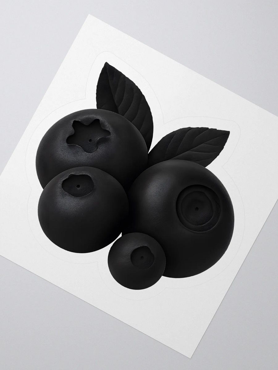 Black Matte Blueberries Sticker product image (2)