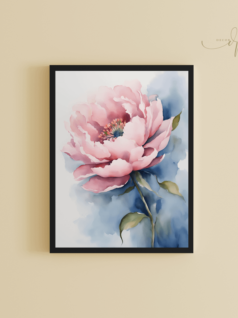 Watercolour Painting Printable Wall Art of PINK FLOWER product image (4)
