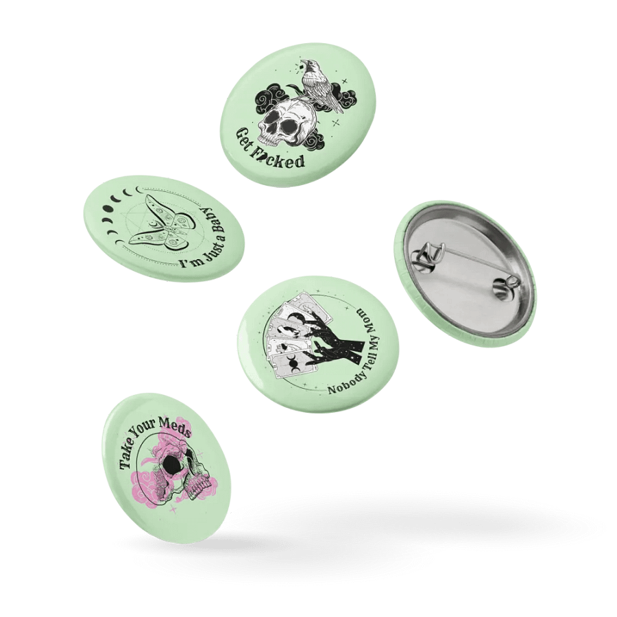 Pin Set of 5 (Green Background) product image (14)